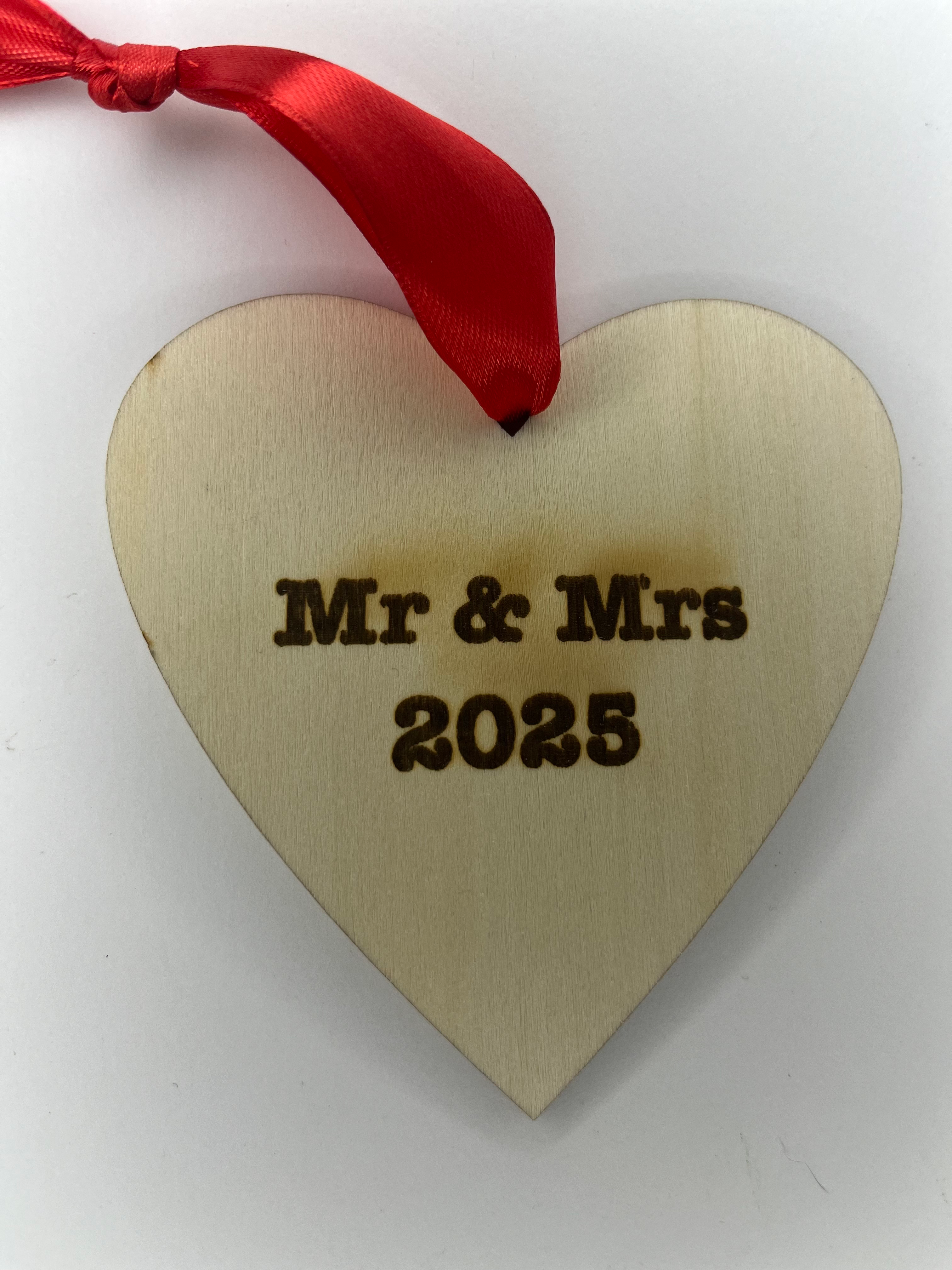 Mr & Mrs Heart Sign 