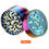 Thumbnail: Golden Bell 4-Piece 2" Herb Grinder Labyrinth Clear Top/Rainbow - Alloy