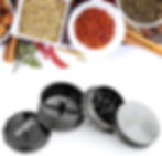 Thumbnail: Golden Bell 4-Piece 1.7" Herb Grinder Spice Grinder Mesh Side Silver - Alloy