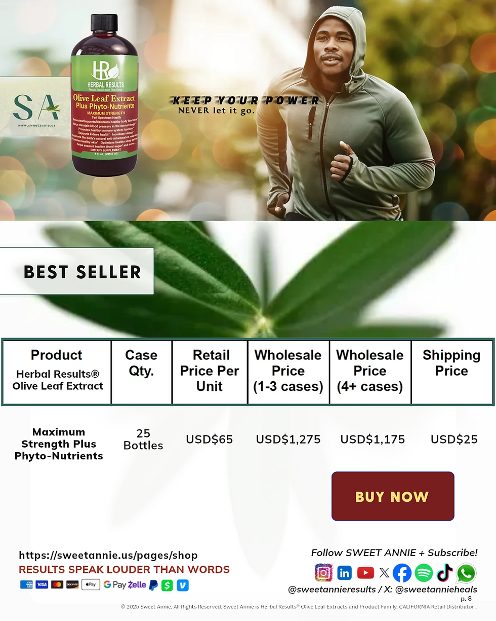 Thumbnail: Herbal Results® MAXIMUM Strength Olive Leaf Extract with Phyto-Nutrients [8 oz. Bottle] | Wholesale Distribution | sweetannie.us