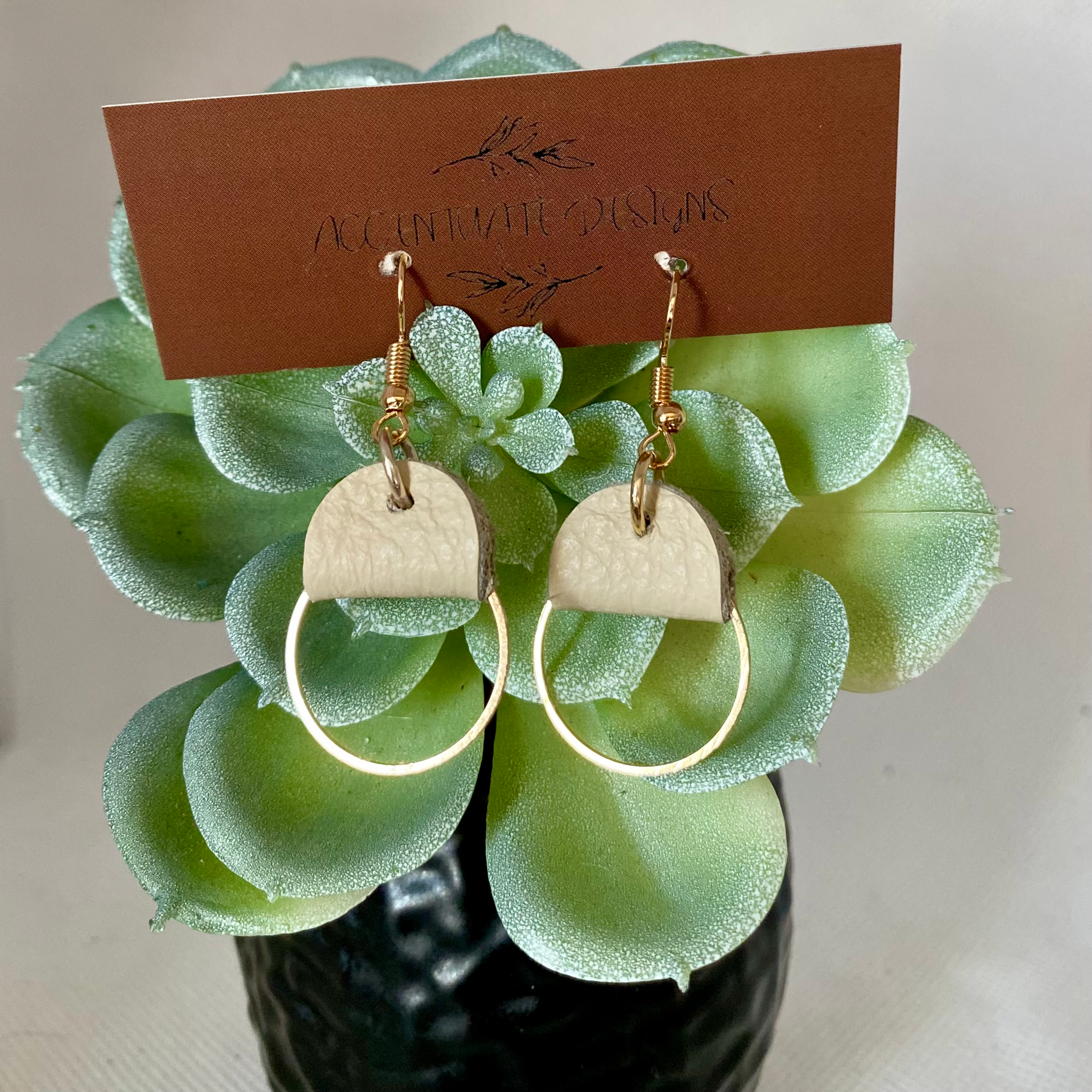 Mini metal leather drops