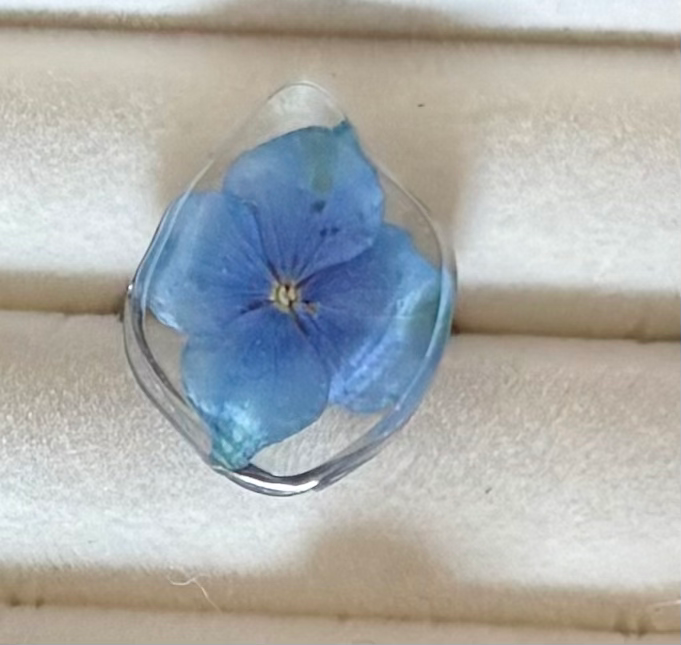 Thumbnail: Florals in resin rings
