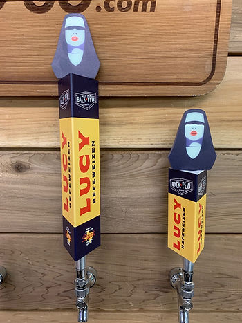 two sizes of tap handles