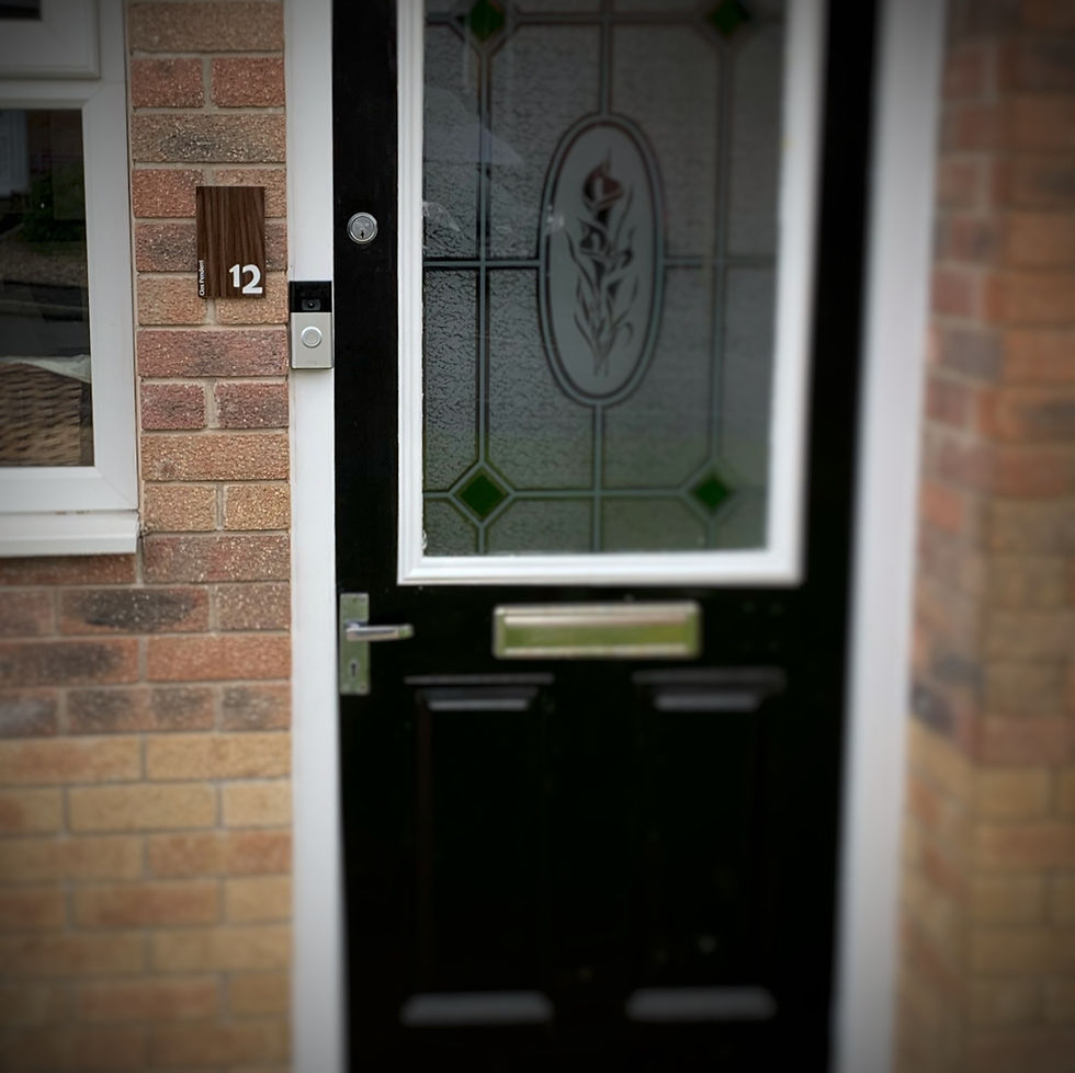 Thumbnail: Modern Door Sign Personalised with Number and Text