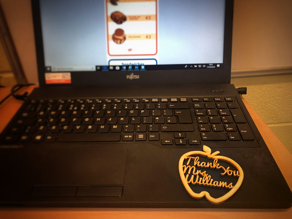 Thumbnail: Personalised gift tag for teachers at the end of the school year, year end