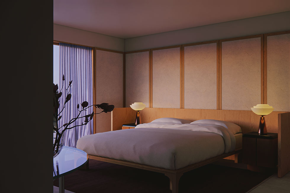 minimalist calm bedroom