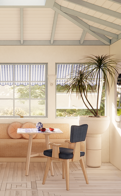 dining banquette coastal interior design