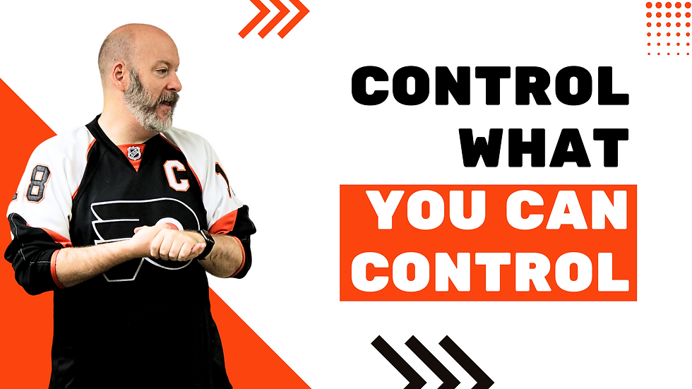 Nick Carita next to the phrase "control what you can control"