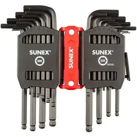 Sunex Tools 98526BL, 26 Piece Ball End Long Arm Hex Key Set