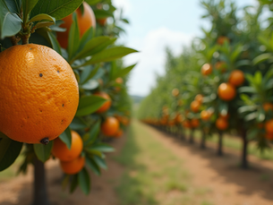 South African citrus orchard ready for export
