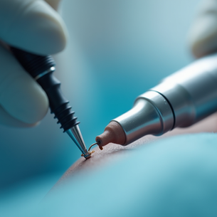 DHI implanter pen ready for use in hair restoration