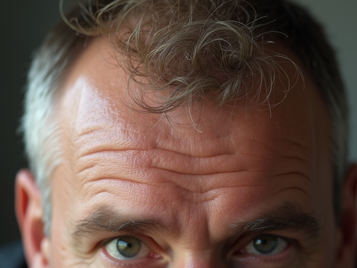 Older man losing his hair
