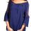 Thumbnail: blue slit sleeves boho top.