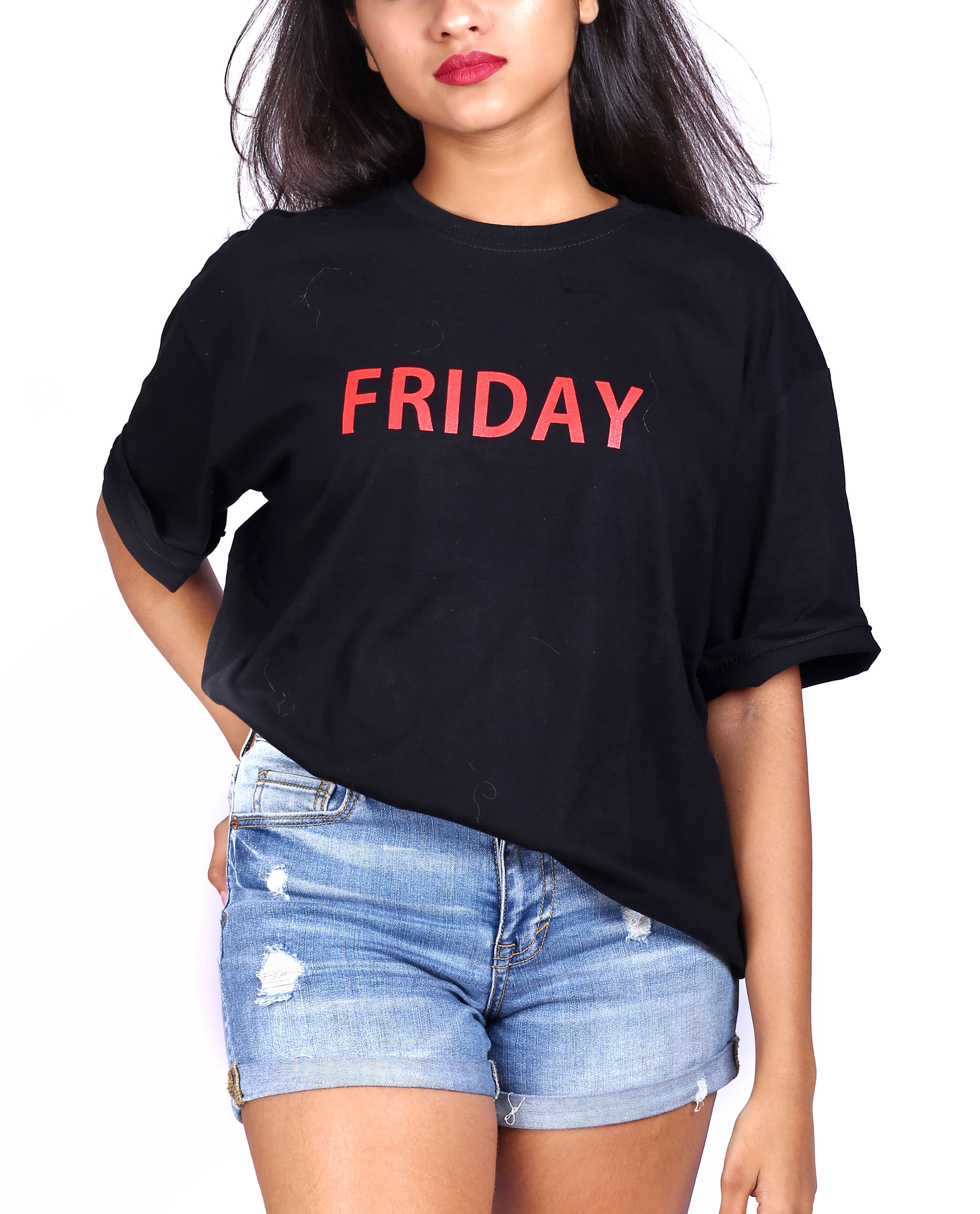 days printed casual tshirt for your working days