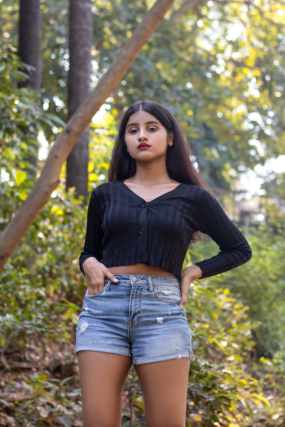 Thumbnail: Full sleeves jacket with crop top - two in one.