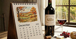2025年12月のカレンダーとワイン