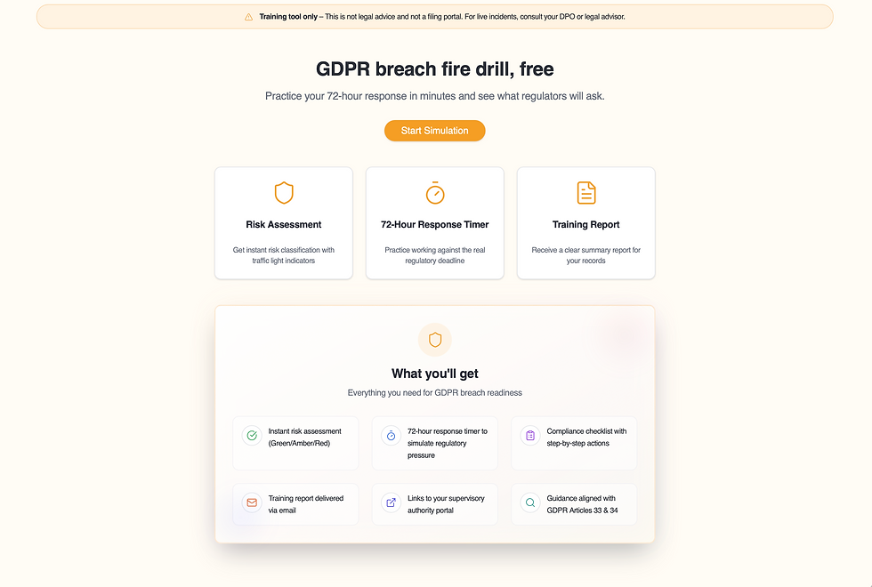 GDPR Breach Response Simulator