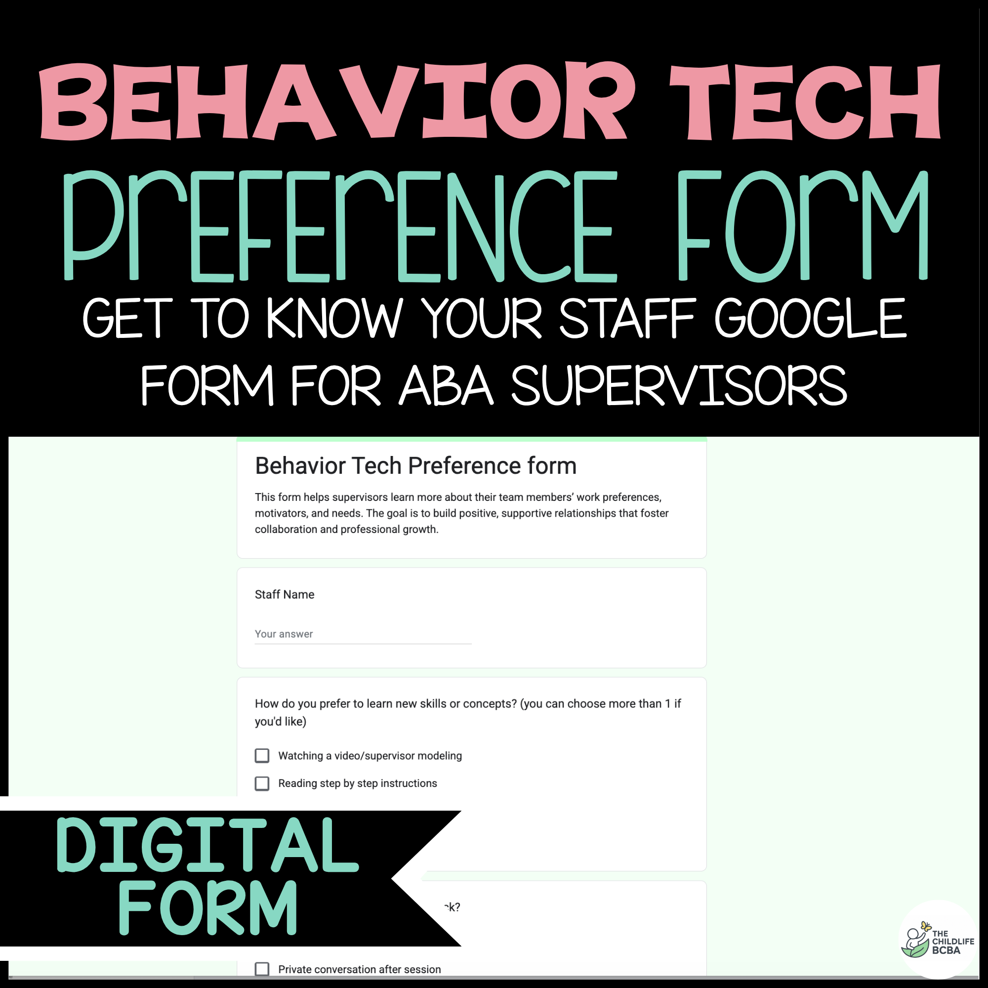 Behavior Tech Preference Form