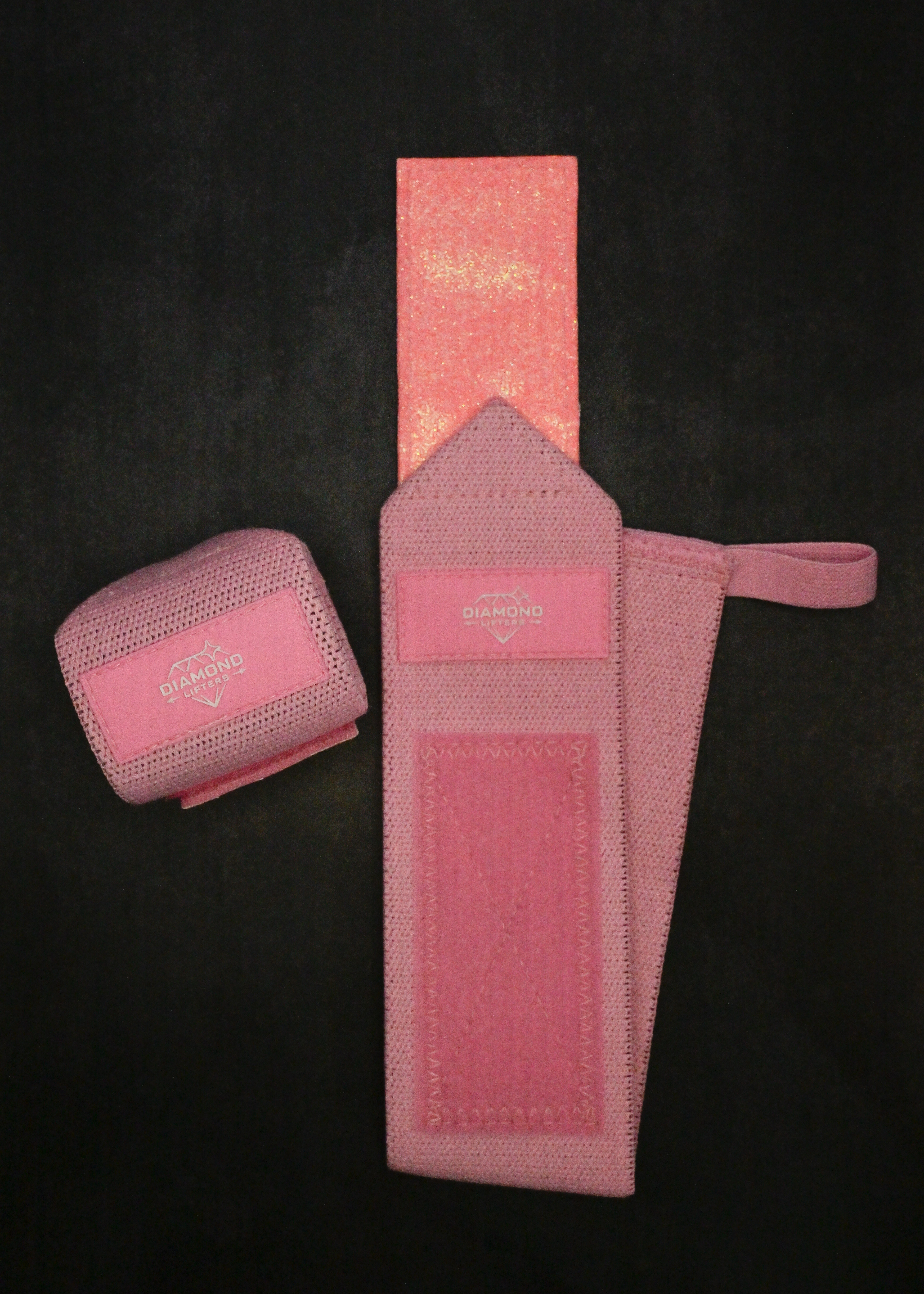 Temptation Wrist Wraps (Pink Glitter)