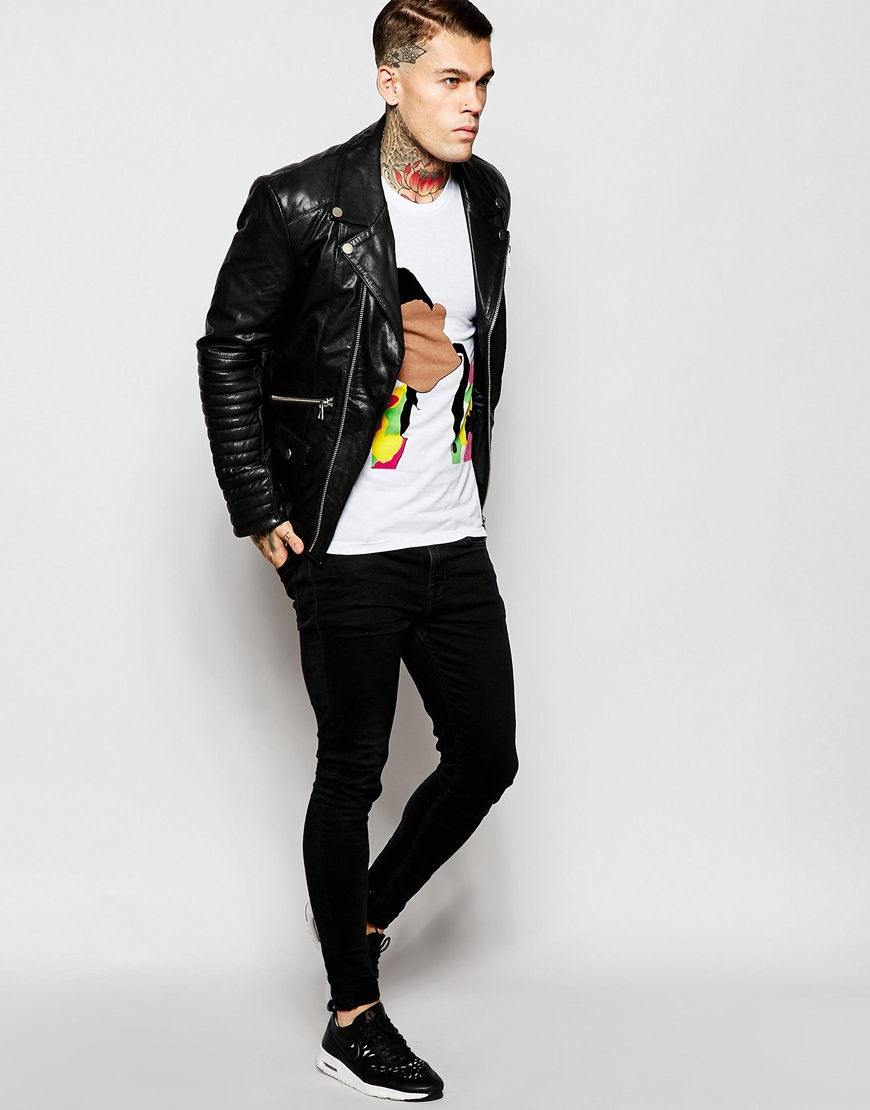 Thumbnail: Eleven Paris Leather Biker Jacket