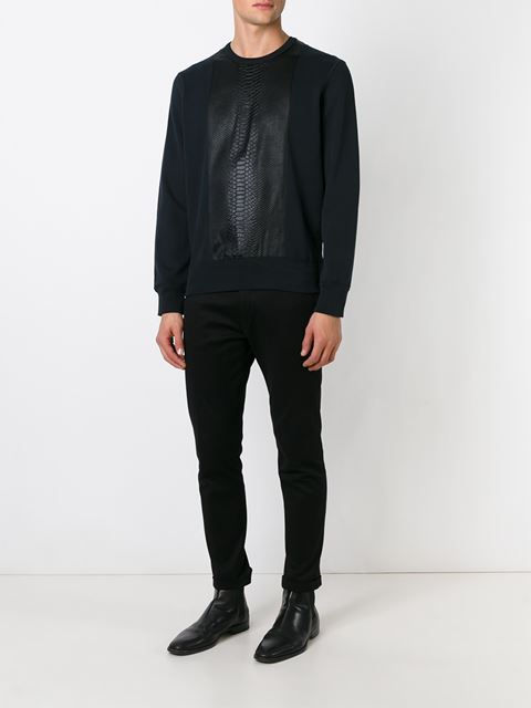 Thumbnail: faux snakeskin panel sweatshirt