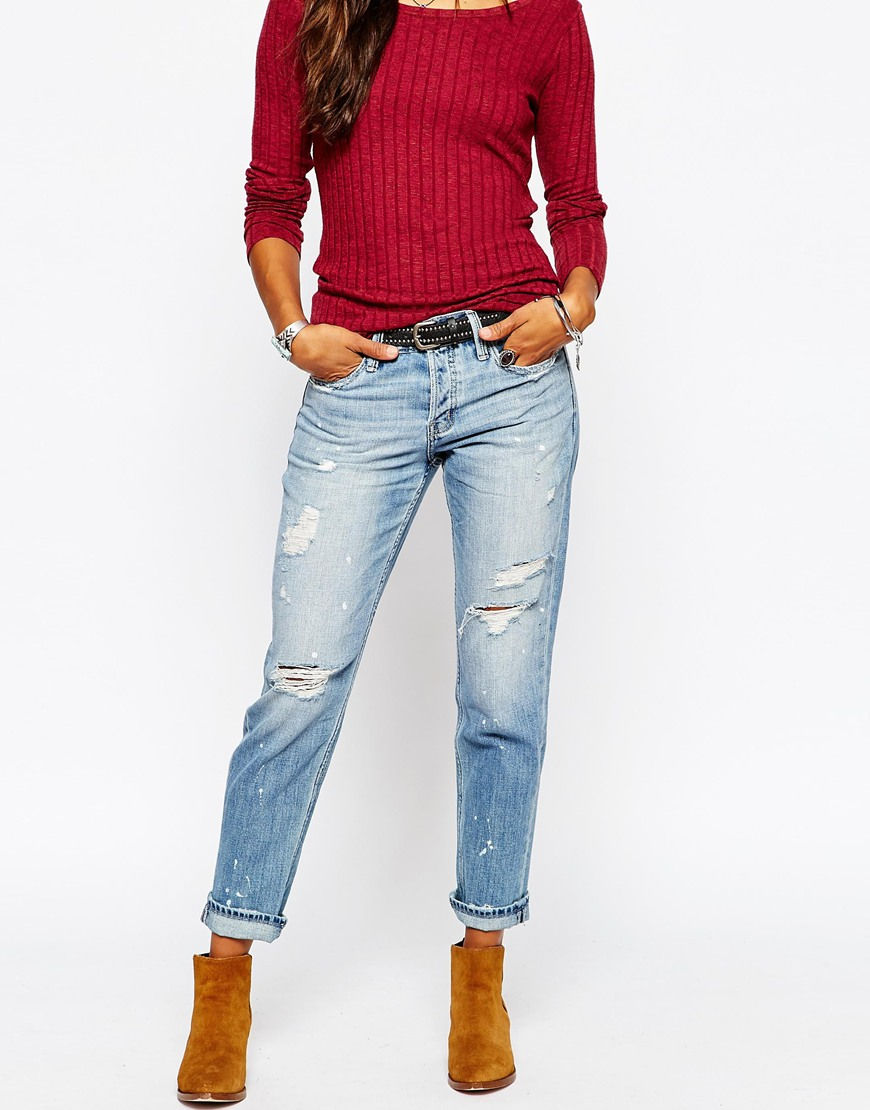 Thumbnail: Abercrombie & Fitch Destroyed Boyfriend Jeans