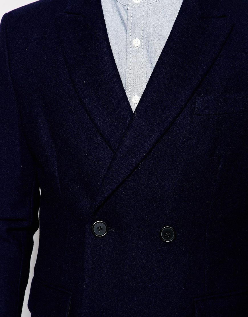 Thumbnail: Double Breasted Overcoat In Navy