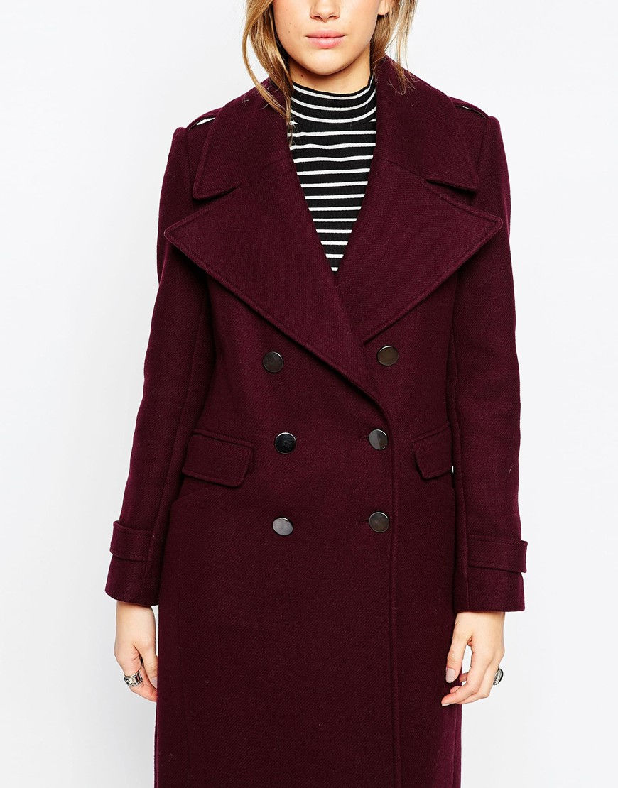 Thumbnail: Maxi Military Coat with Contrast Buttons