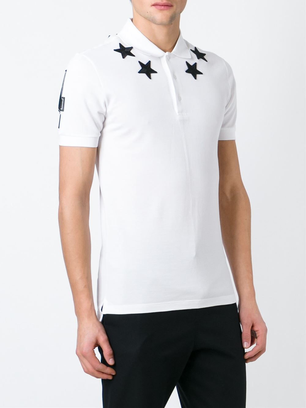 star patch polo shirt