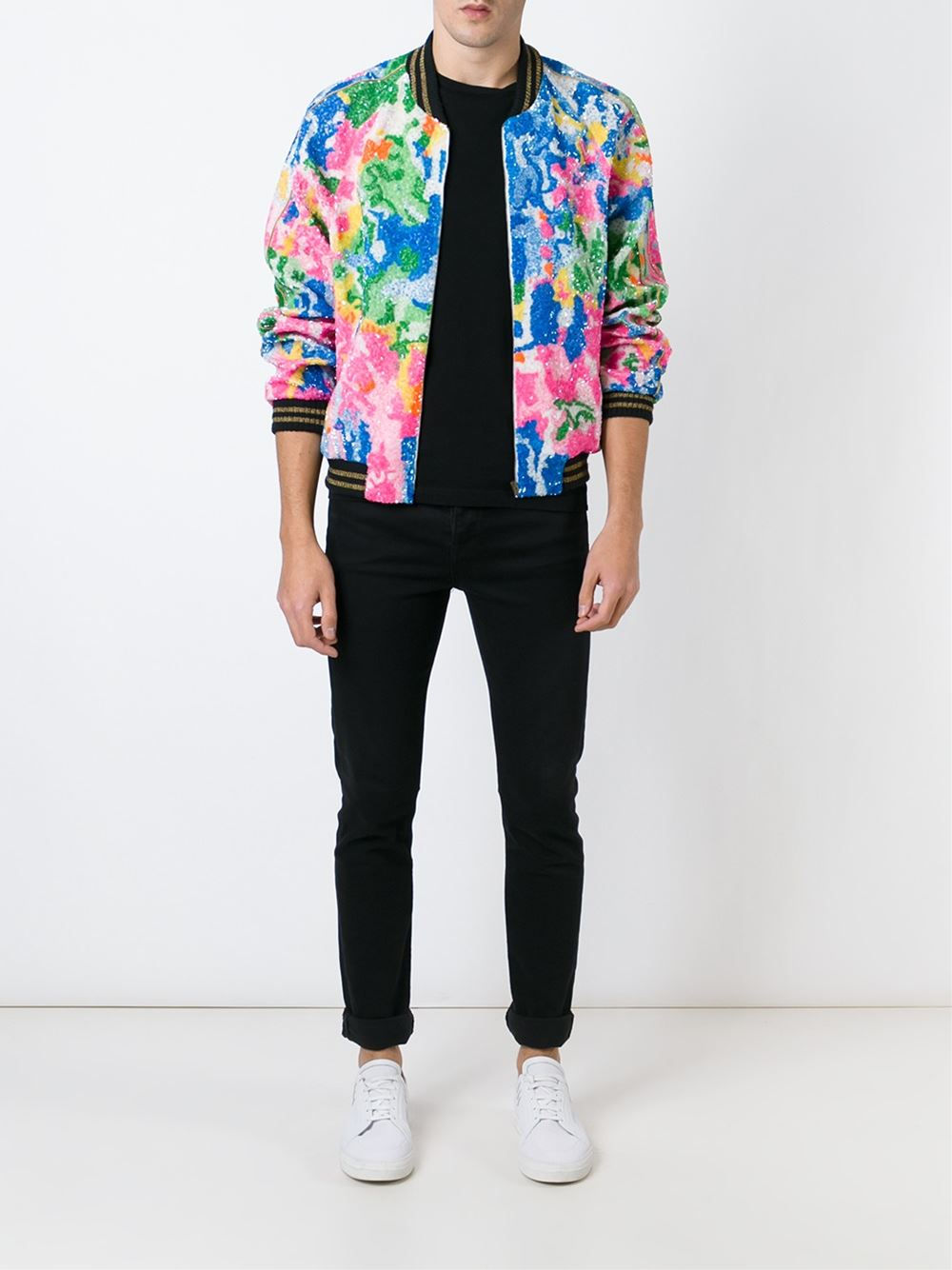 paillettes bomber jacket