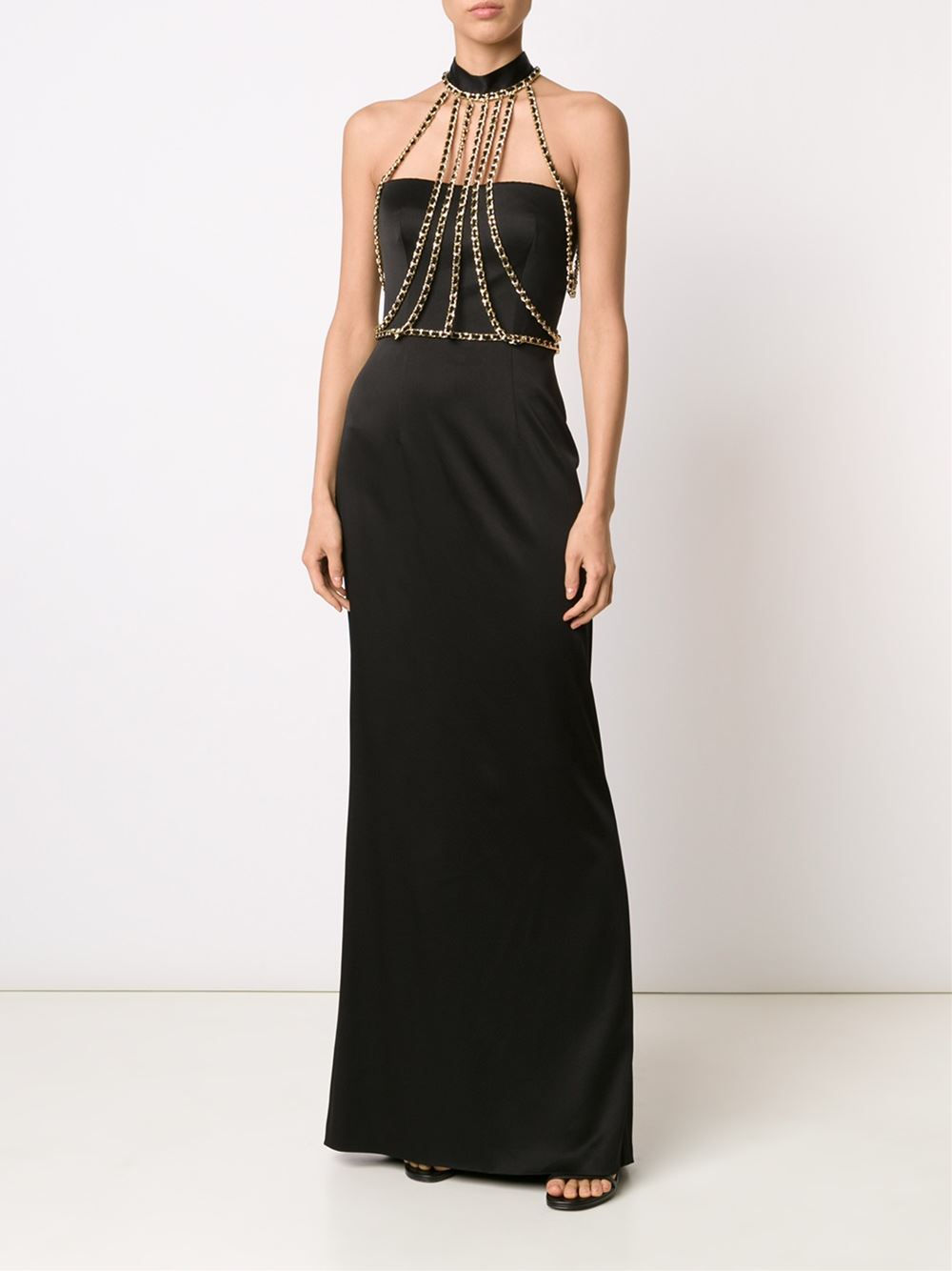 chain detail gown