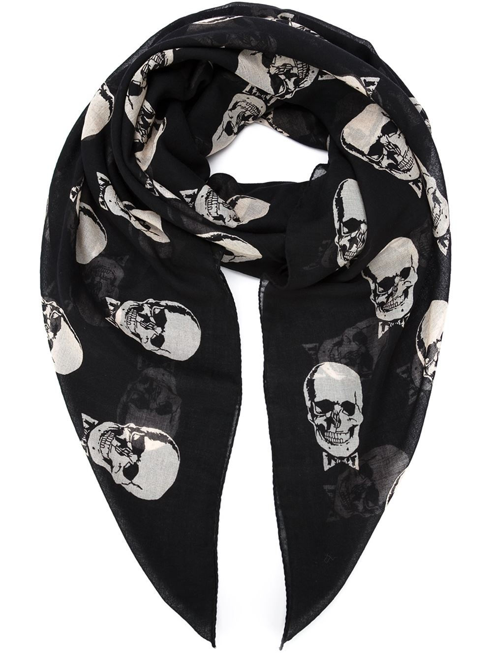 skull print scarf