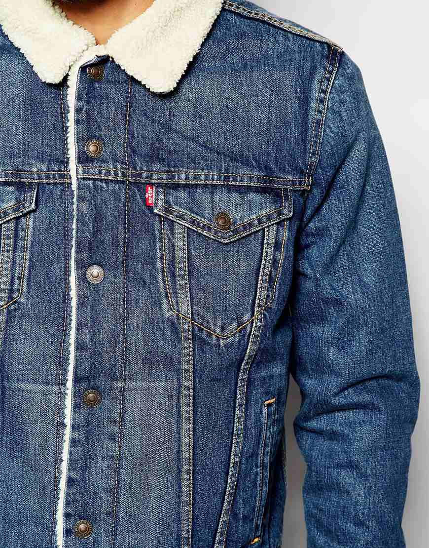 Thumbnail: Levi's Denim Jacket Type 3 Borg Trucker Johnny Mid