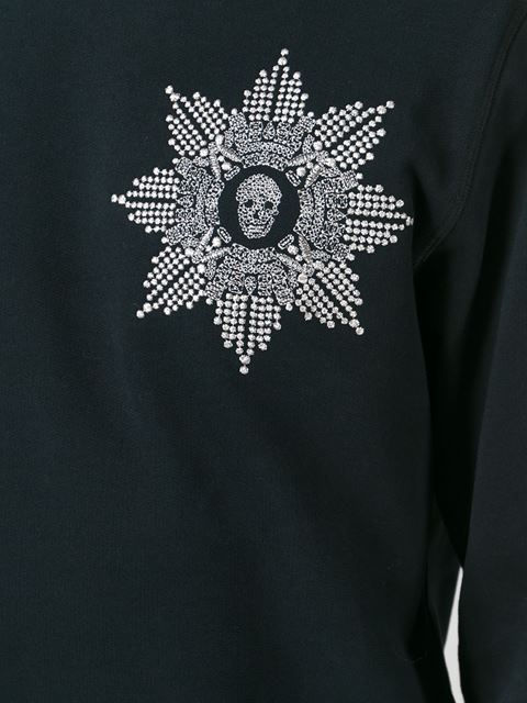 Thumbnail: embroidered skull badge sweatshirt