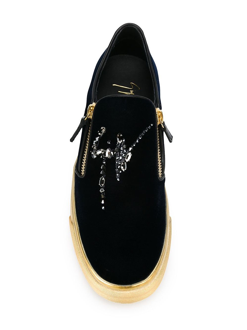 Thumbnail: zip detail velvet sneakers