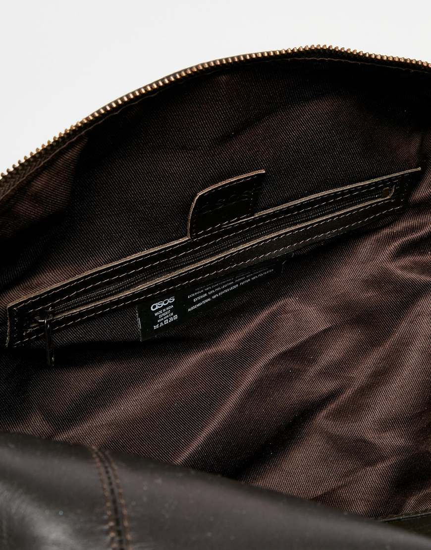 Thumbnail: Leather Holdall In Brown