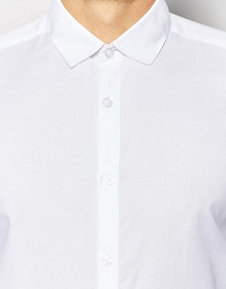 Thumbnail: Smart Oxford Shirt In White With Long Sleeves