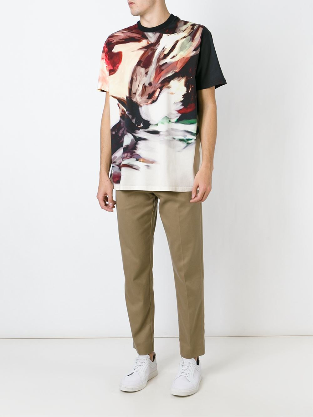 abstract print T-shirt