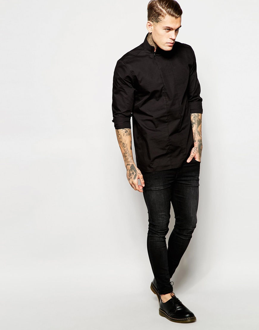 Thumbnail: Shirt In Long Sleeve With Zip Detail