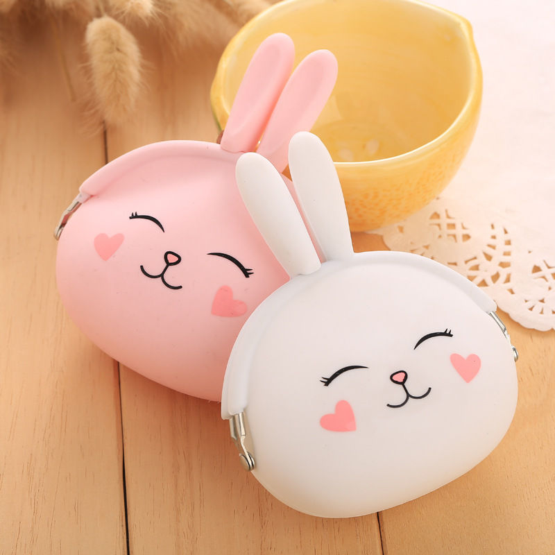 Thumbnail: Cute Cartoon Silicone Coin Purse - Candy Color Key Bag