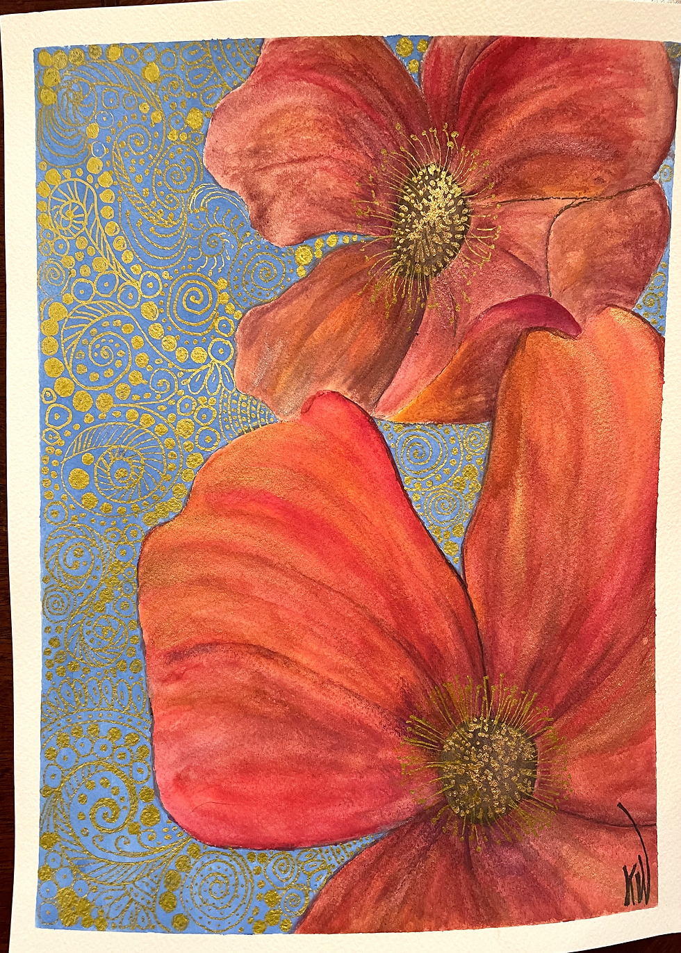 Poppies In Blue
