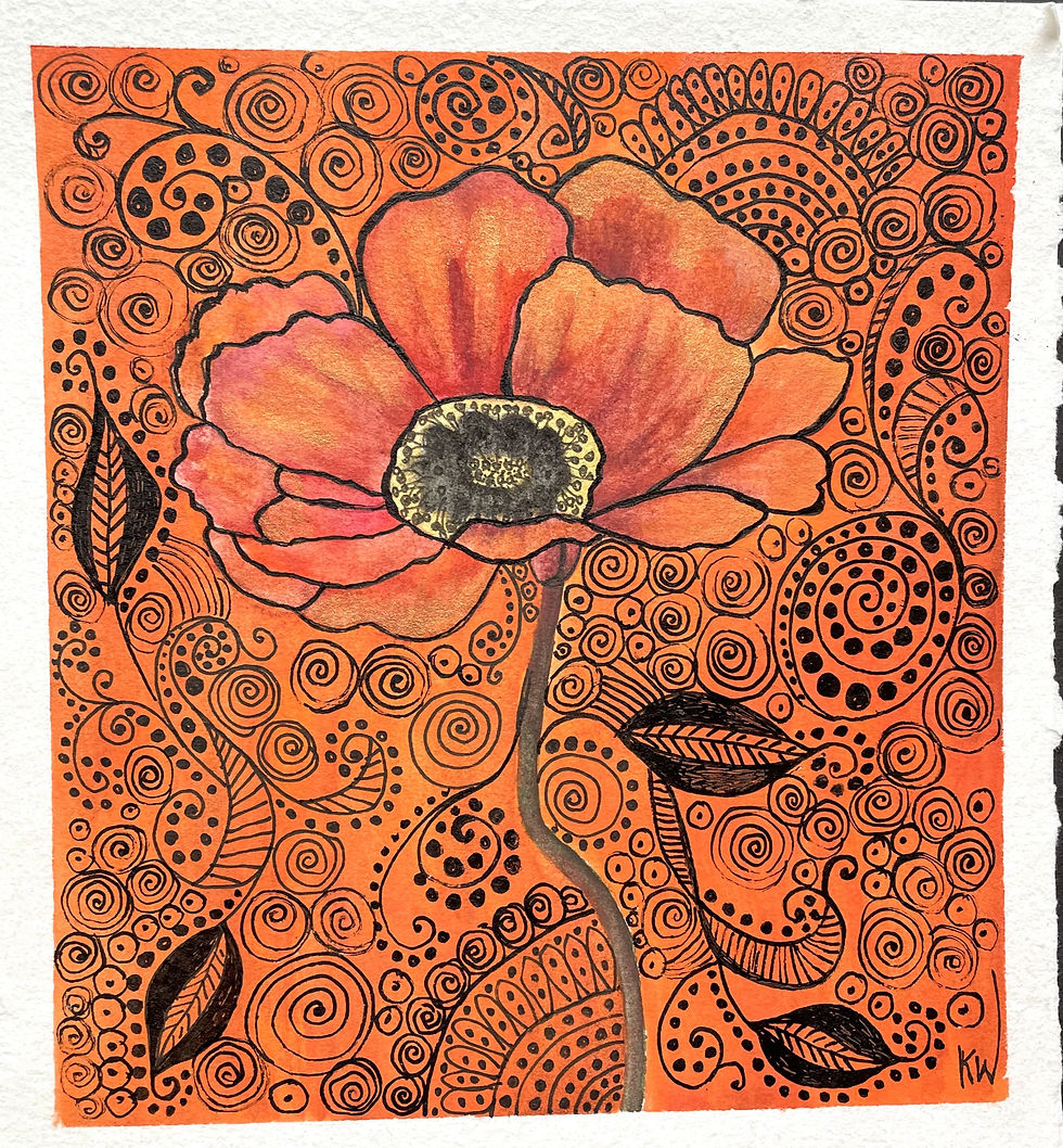 Orange Poppy on Orange