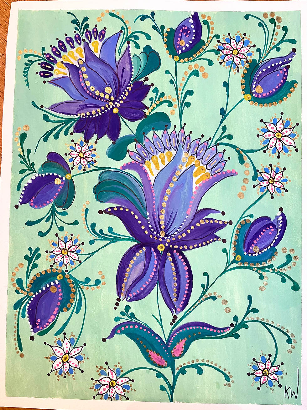 Purple Folk Flowers