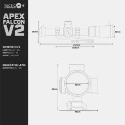 Thumbnail: Falcon V2 1-4x24mm LPVO SFP Scope With Illuminated Mil-Dot Reticle