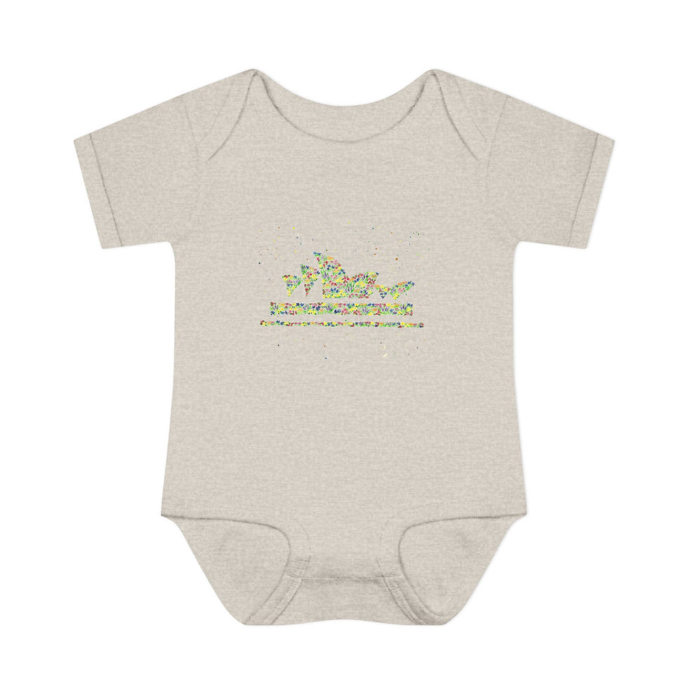 Thumbnail: Baby Bodysuit - Small Flowers Australian Opera Design