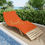 Thumbnail: India Watercolour Map Beach Towel - Orange