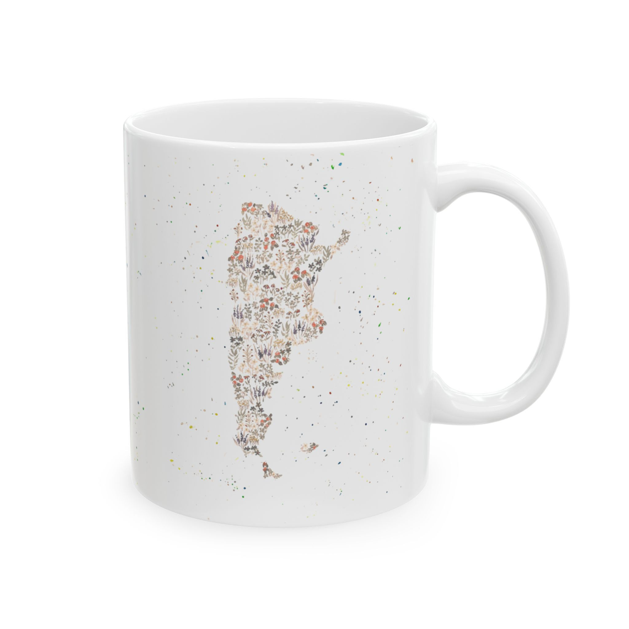 Argentinean watercolour map and gaucho Ceramic Mug