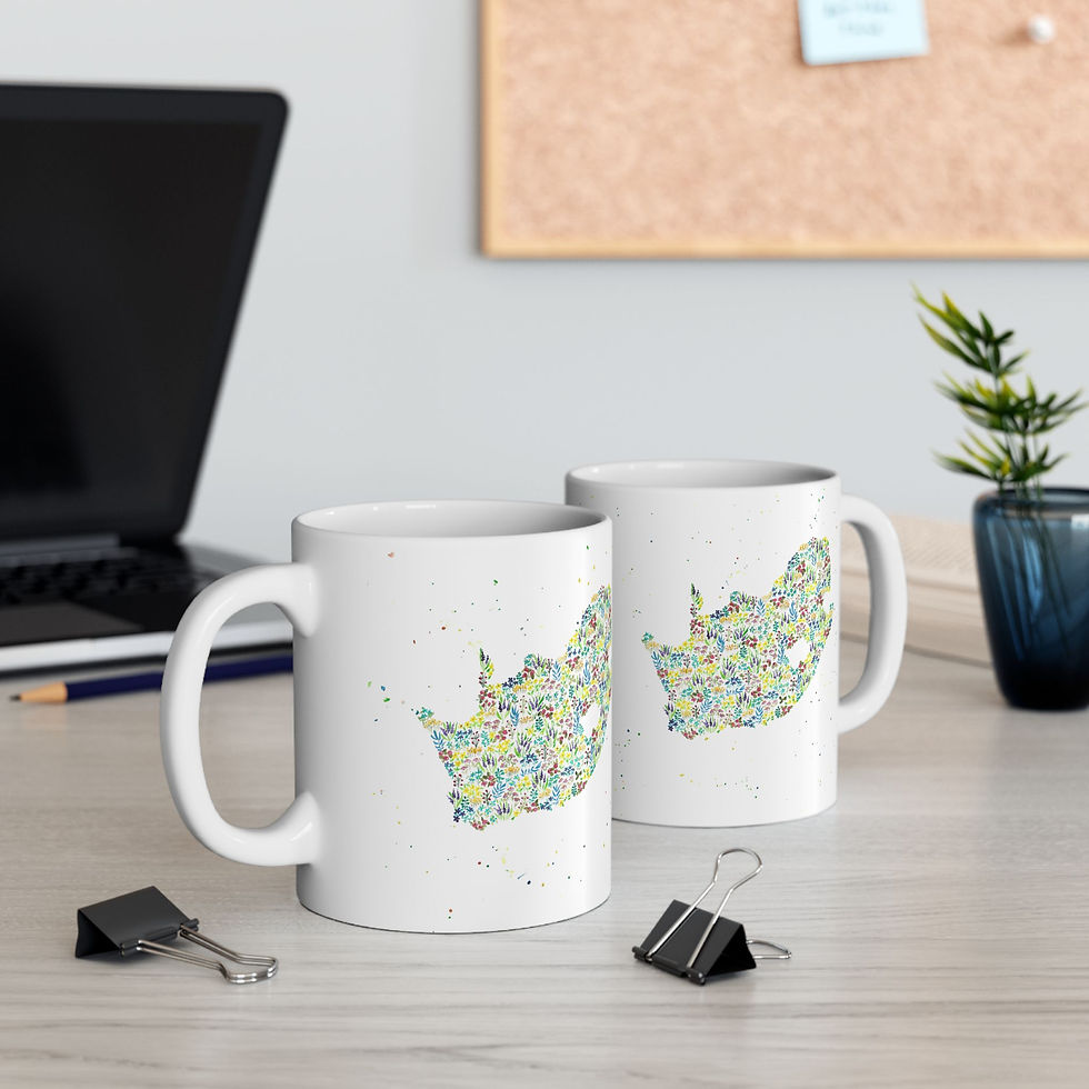 Thumbnail: South African watercolour map Ceramic Mug