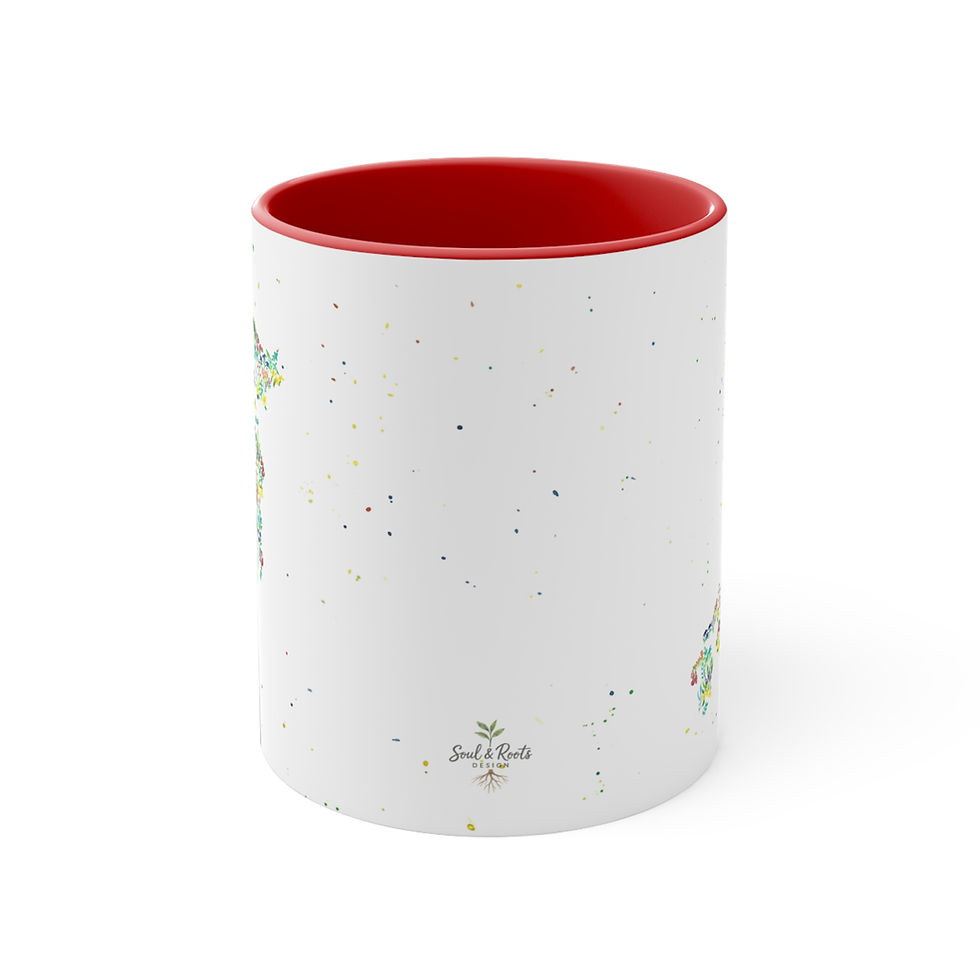 Thumbnail: Japan Watercolour map Accent Mug