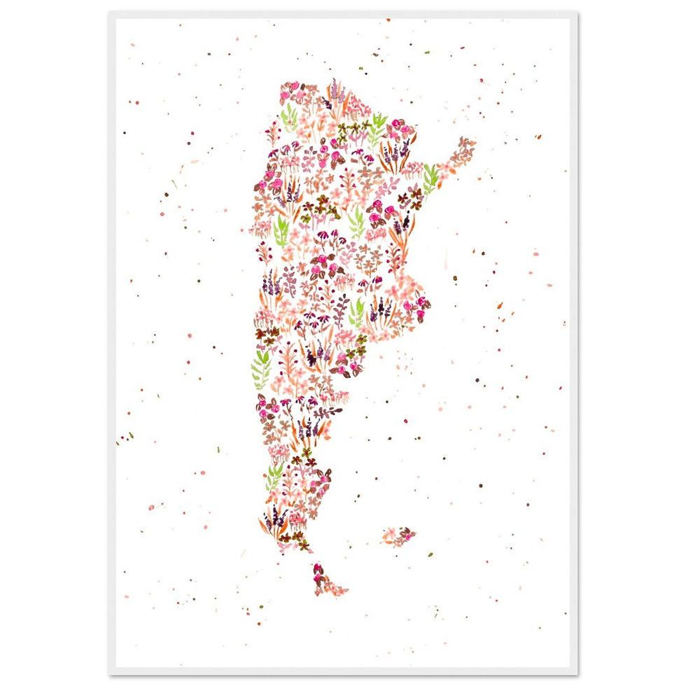 Thumbnail: Watercolor Argentina Map Framed Poster - Perfect gift for expats - More options!